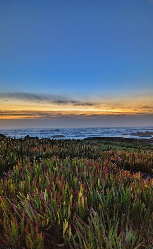 Glass Beach on New Years day, sunset.