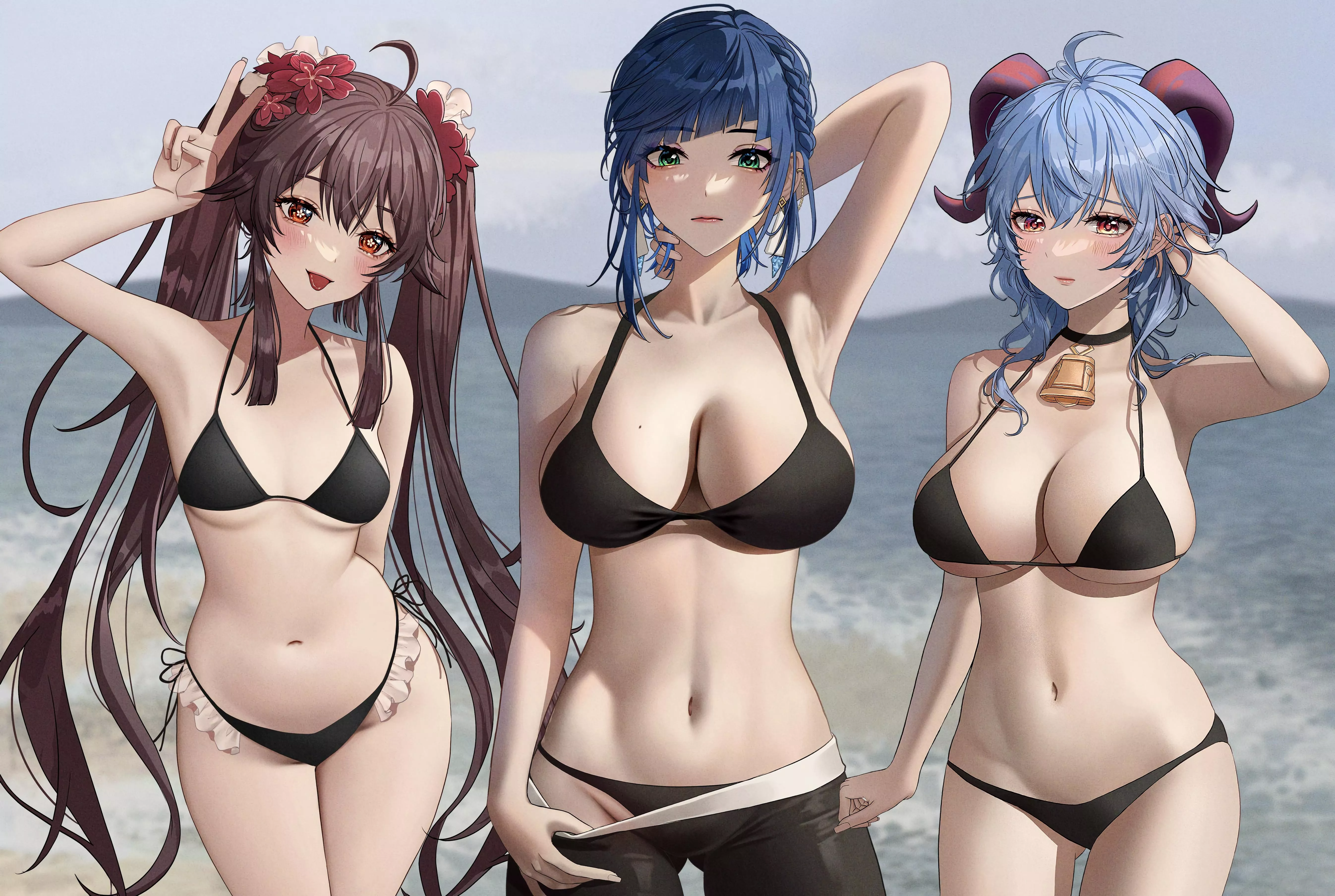 Hu Tao / Yelan / Ganyu (renberry77) [Genshin Impact]