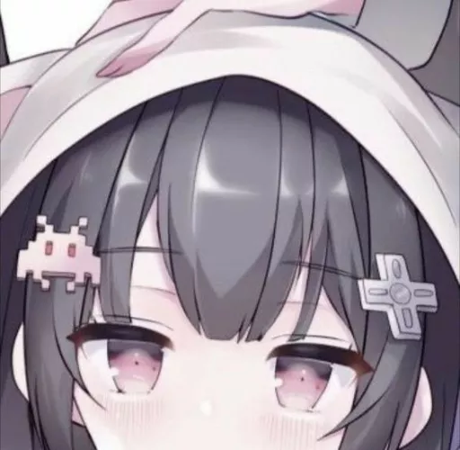 LF color source: 1girl, fake animal ears, cat hood, tap, looking at viewer, hair ornaments, black hair, straight hair, blush, gradient eyes, closed up shot