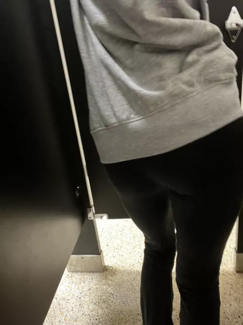 [Mrs] locked the door…think it’s ok to play in the work bathroom 🤫