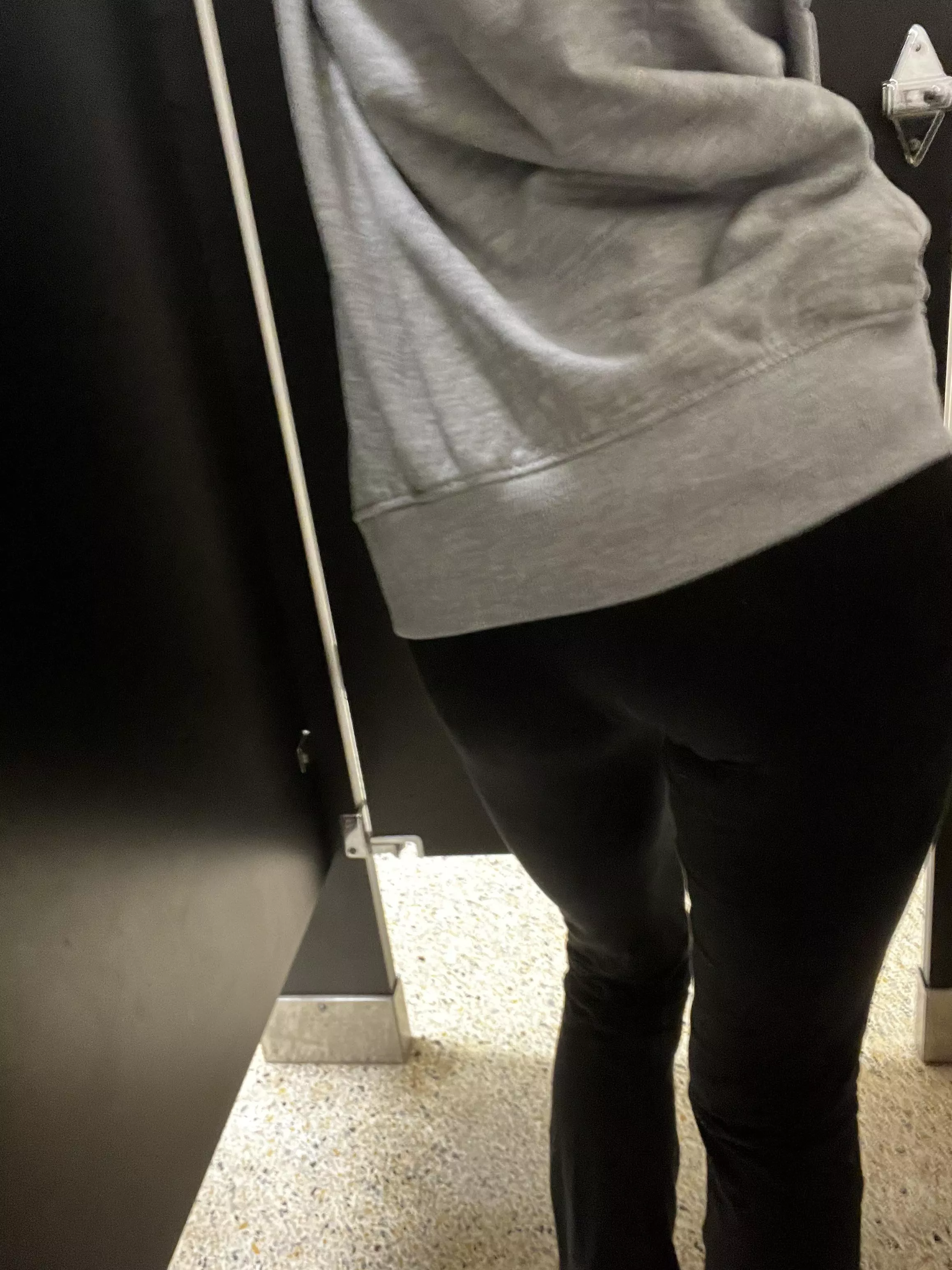 [Mrs] locked the door…think it’s ok to play in the work bathroom 🤫