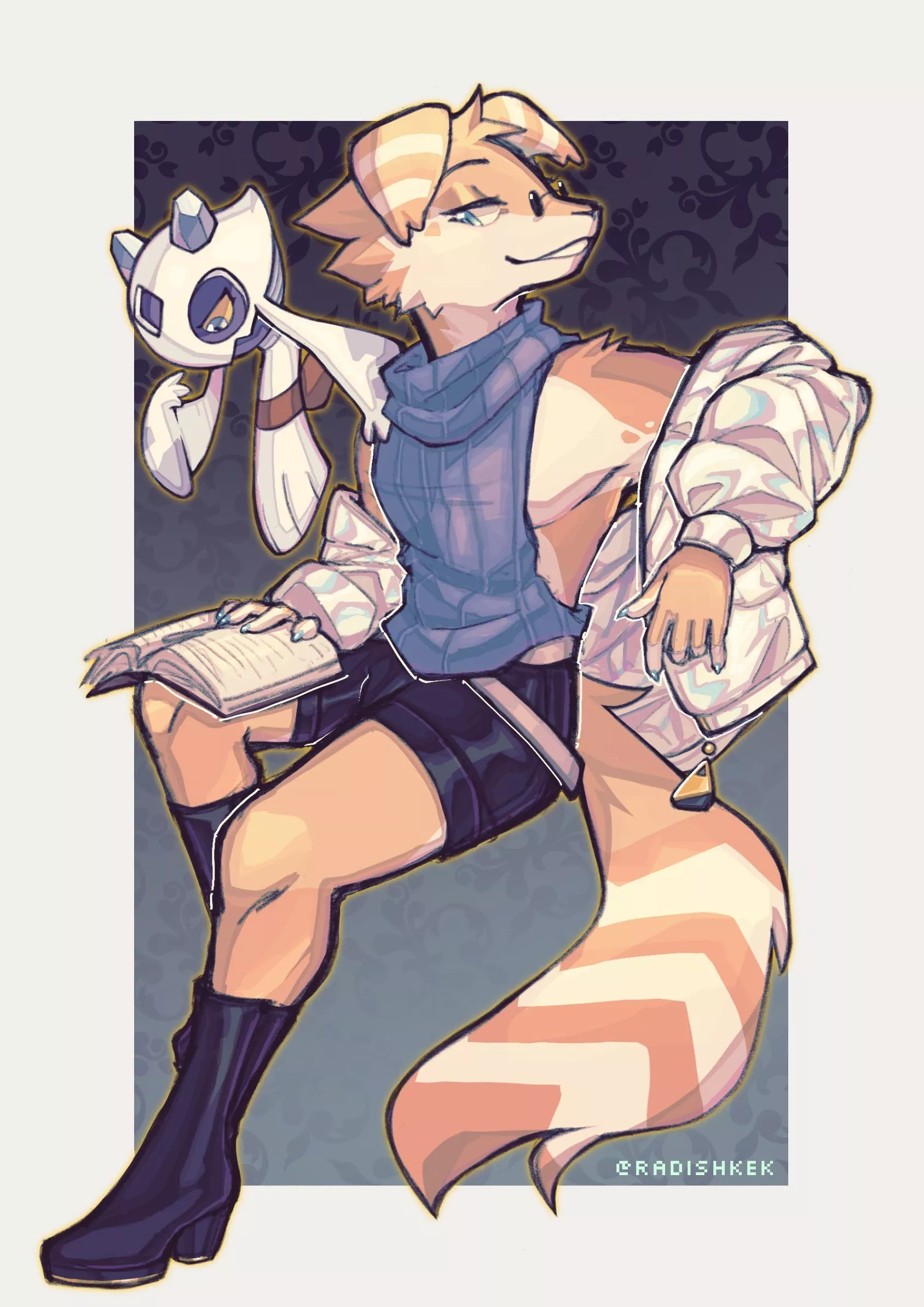 Next boyo in the series! My beloved icy king Souda hehe, still undecided on what type he should main but most likely a duo type user (Ghost/Ice types) [Art by me!]