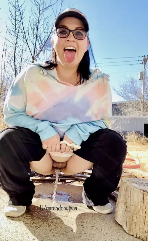 Outside on the back porch