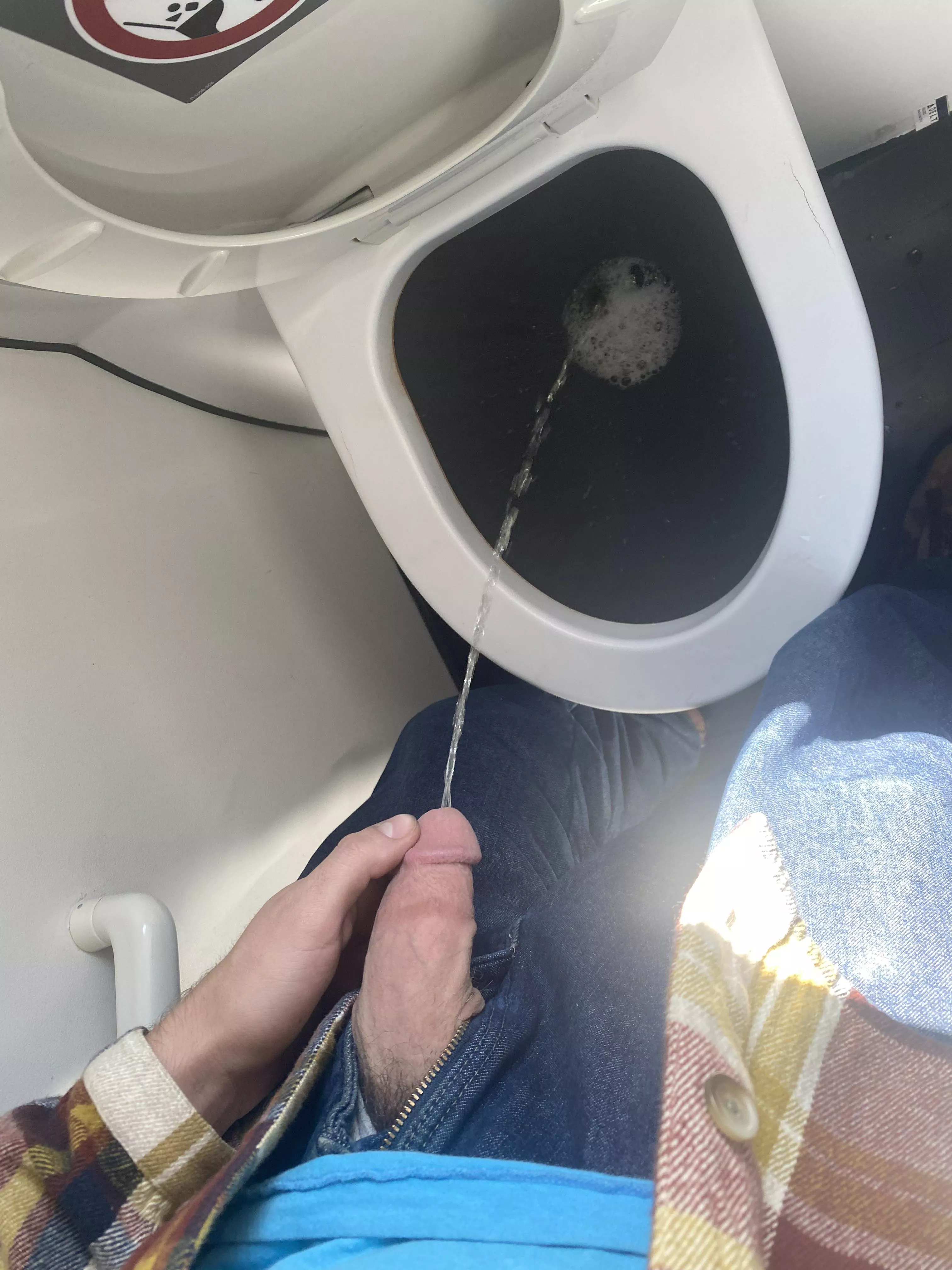 Peeing on the plane makes me so horny.