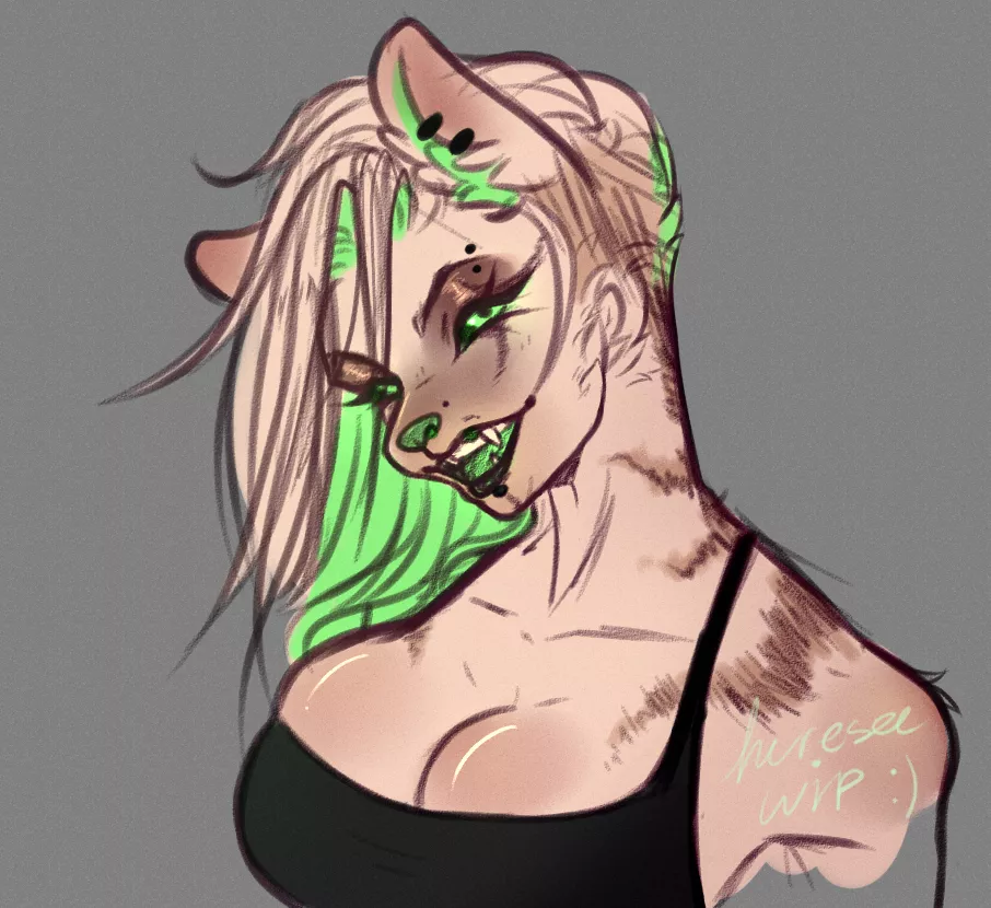 practicing hyenas cause i think they're neat :> (OC)