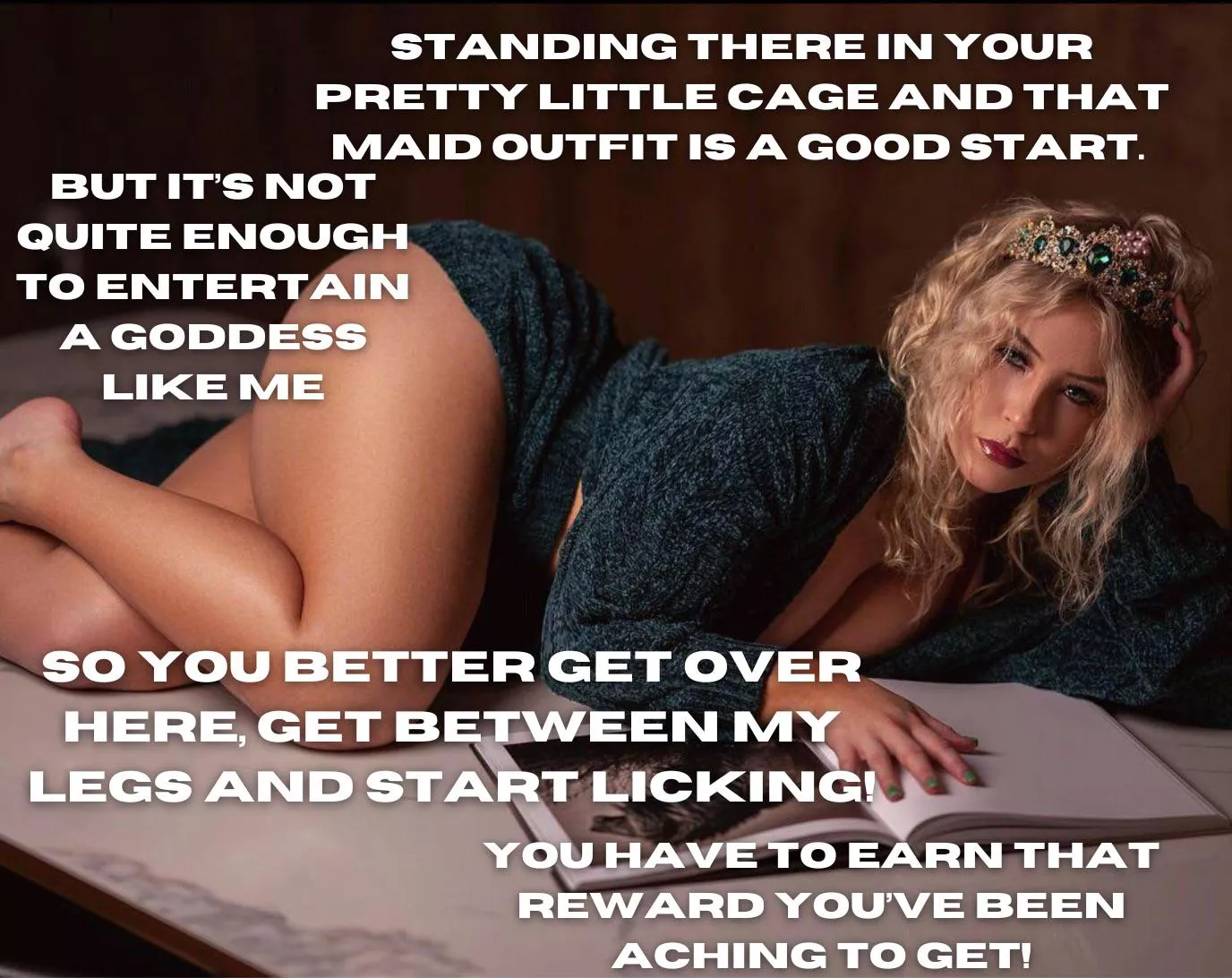 Serving a goddess means more than just standing there!