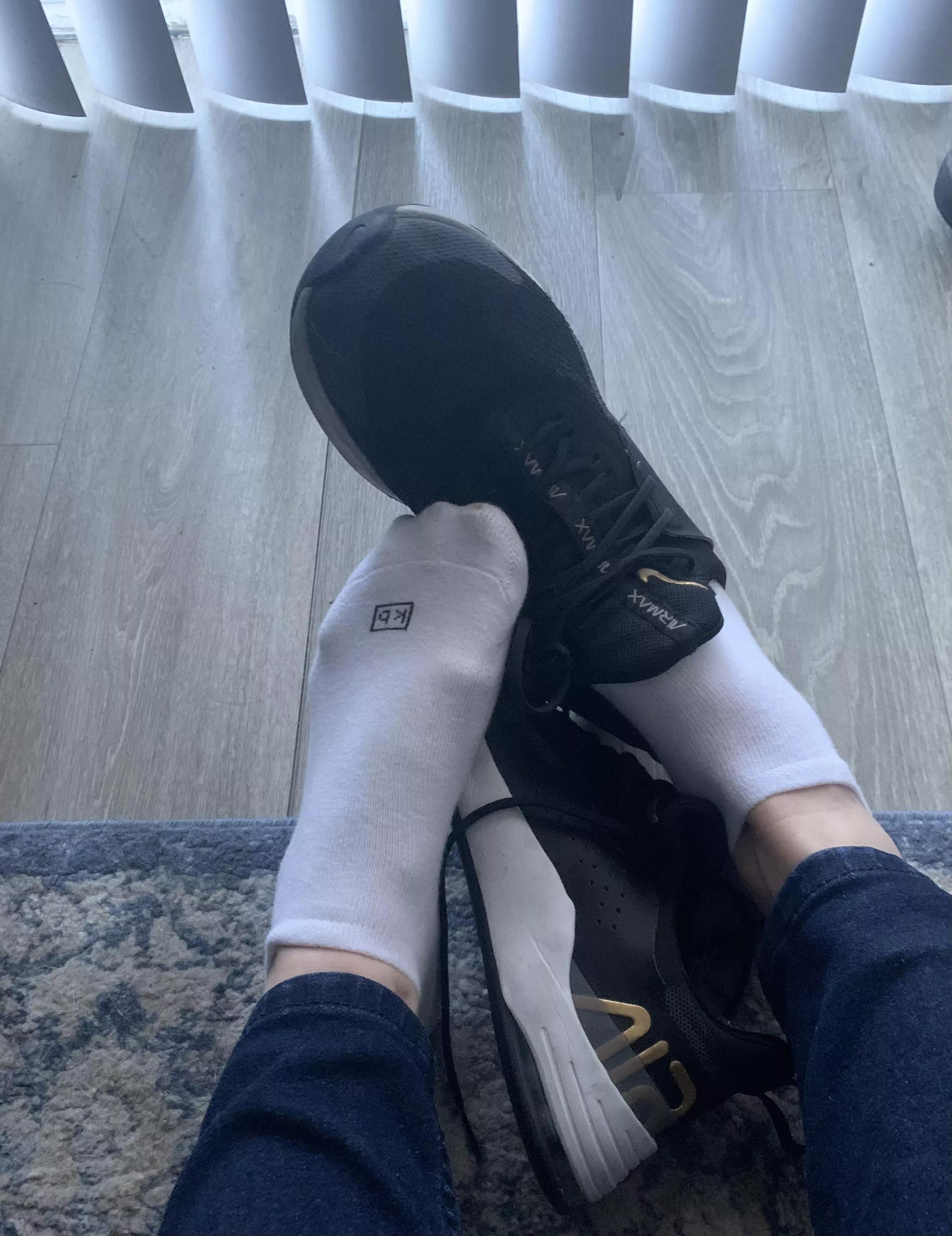 Starting the year off right. White socks and Air Max.