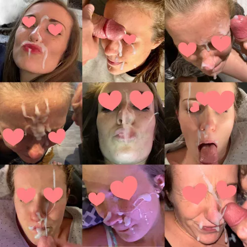 Summary of facials 2022 for my girl friend ( real amateur girl ) 😈😈😈😈💦💦💦💦💦