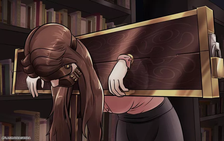 The librarian is in a pillory