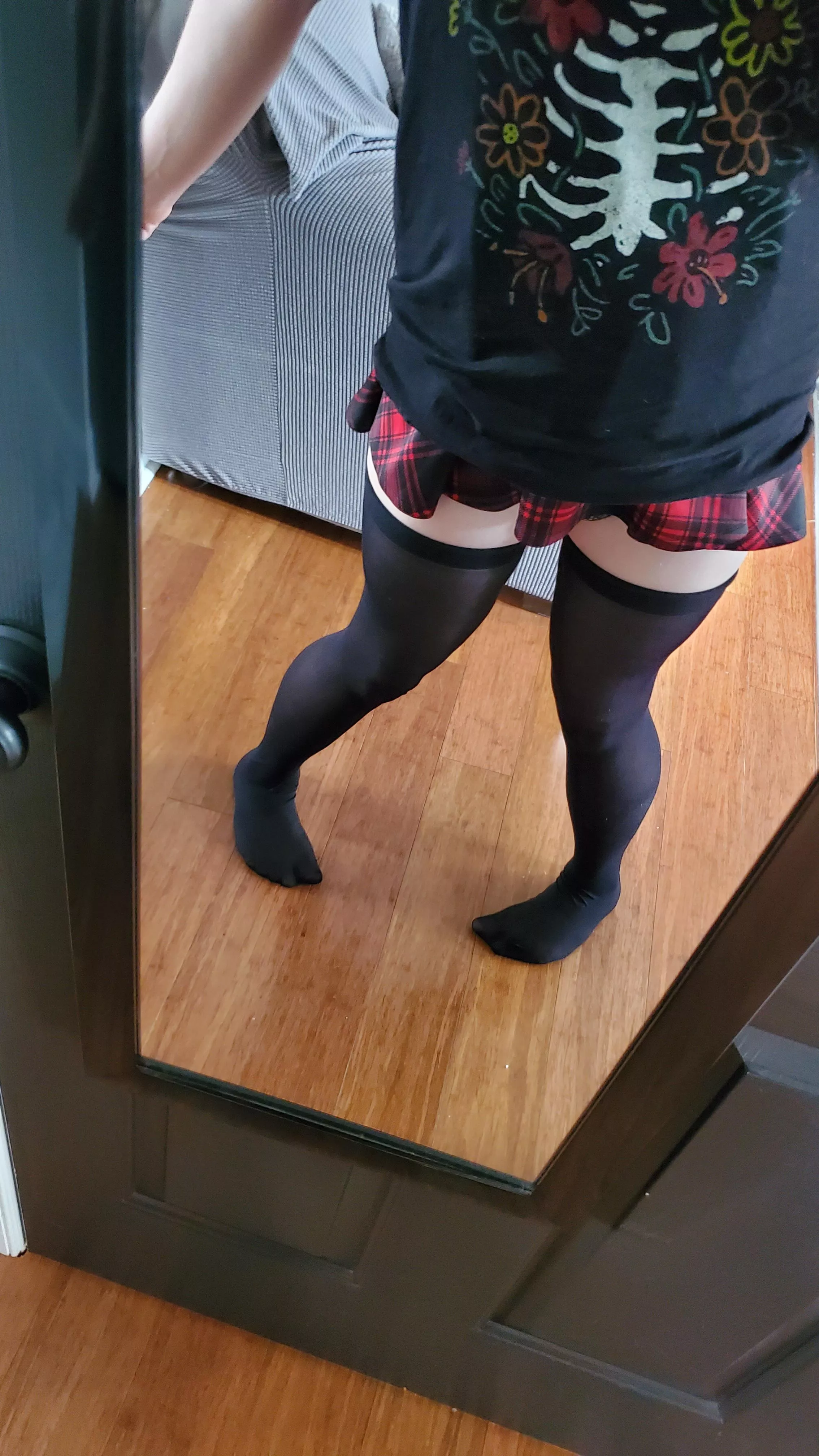 this was my first time going out in a skirt!