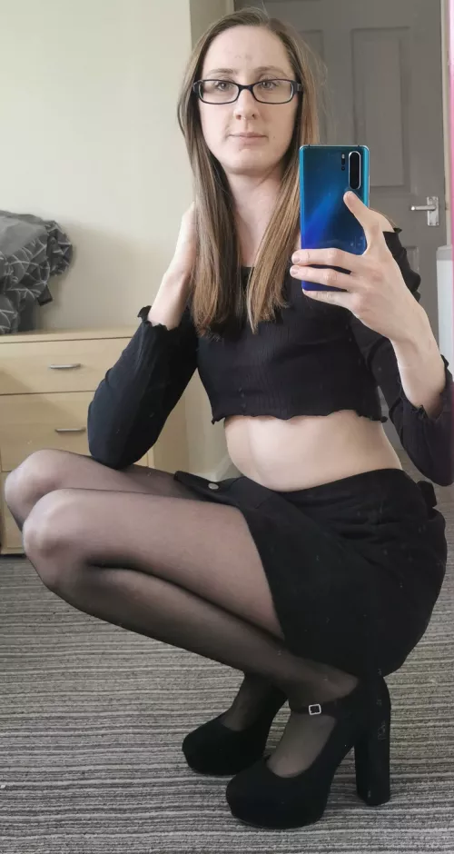 Thought this outfit was cute so took a quick selfie! [f]