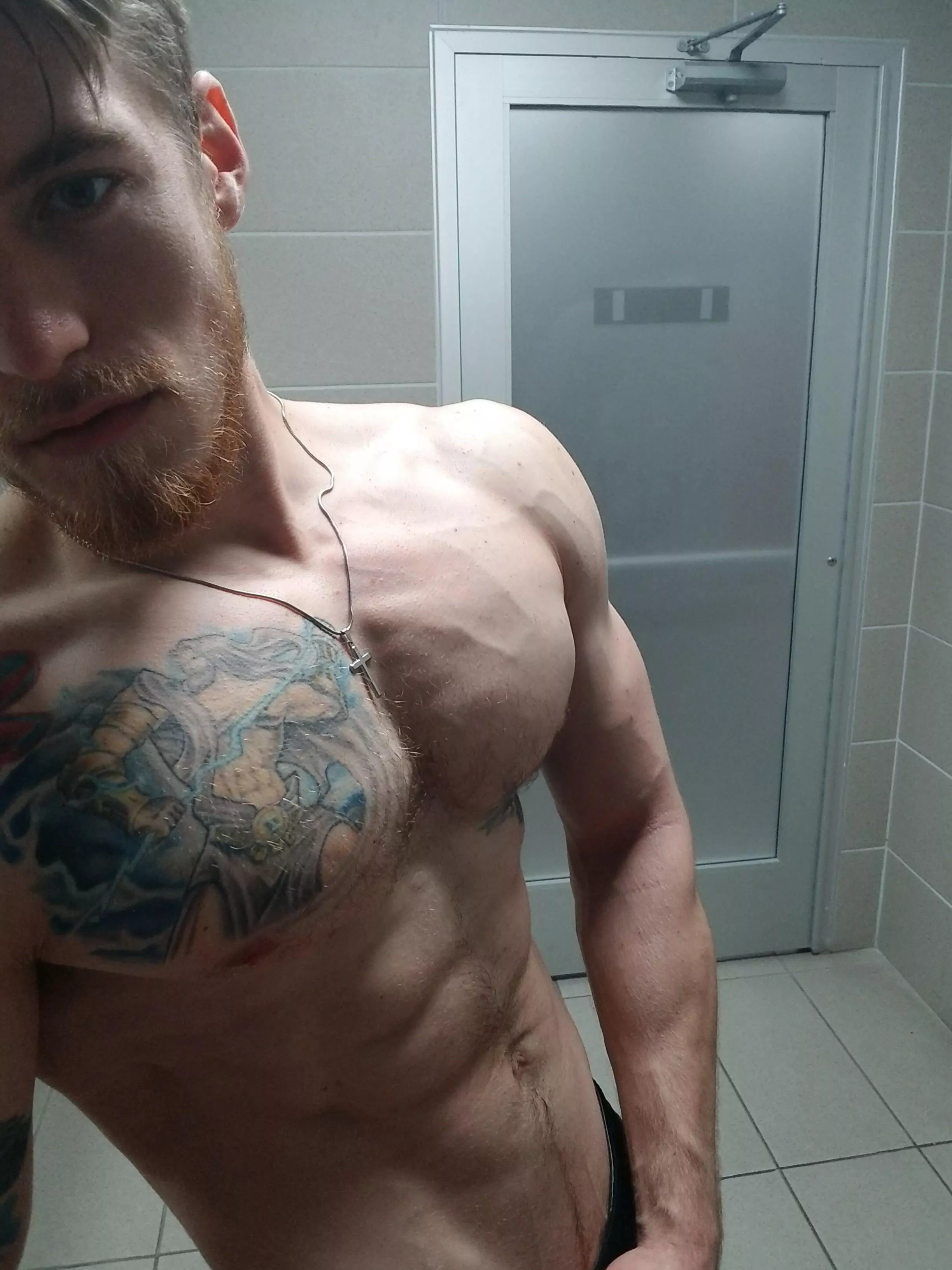 Which pec do you want to feel first?