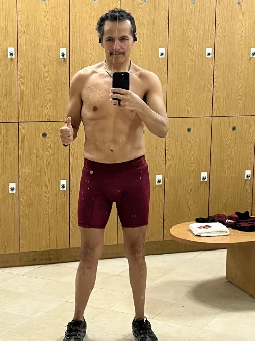 Working out in boxer briefs