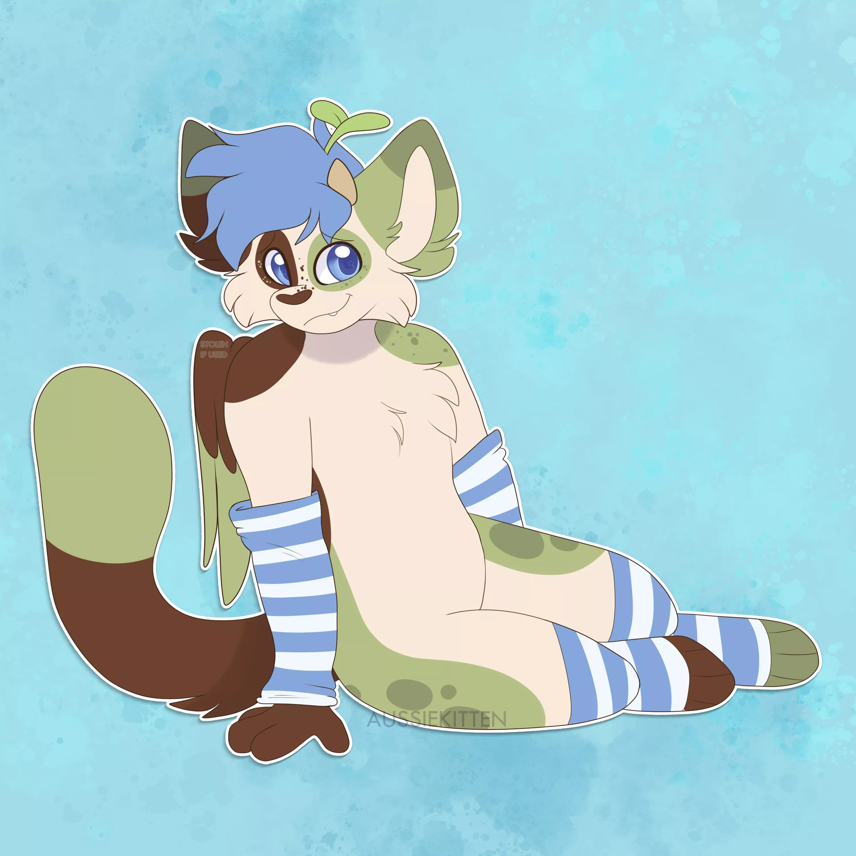 A comfy boy! 🐱✨ | Art by myself @aussie_kitten on Twitter!