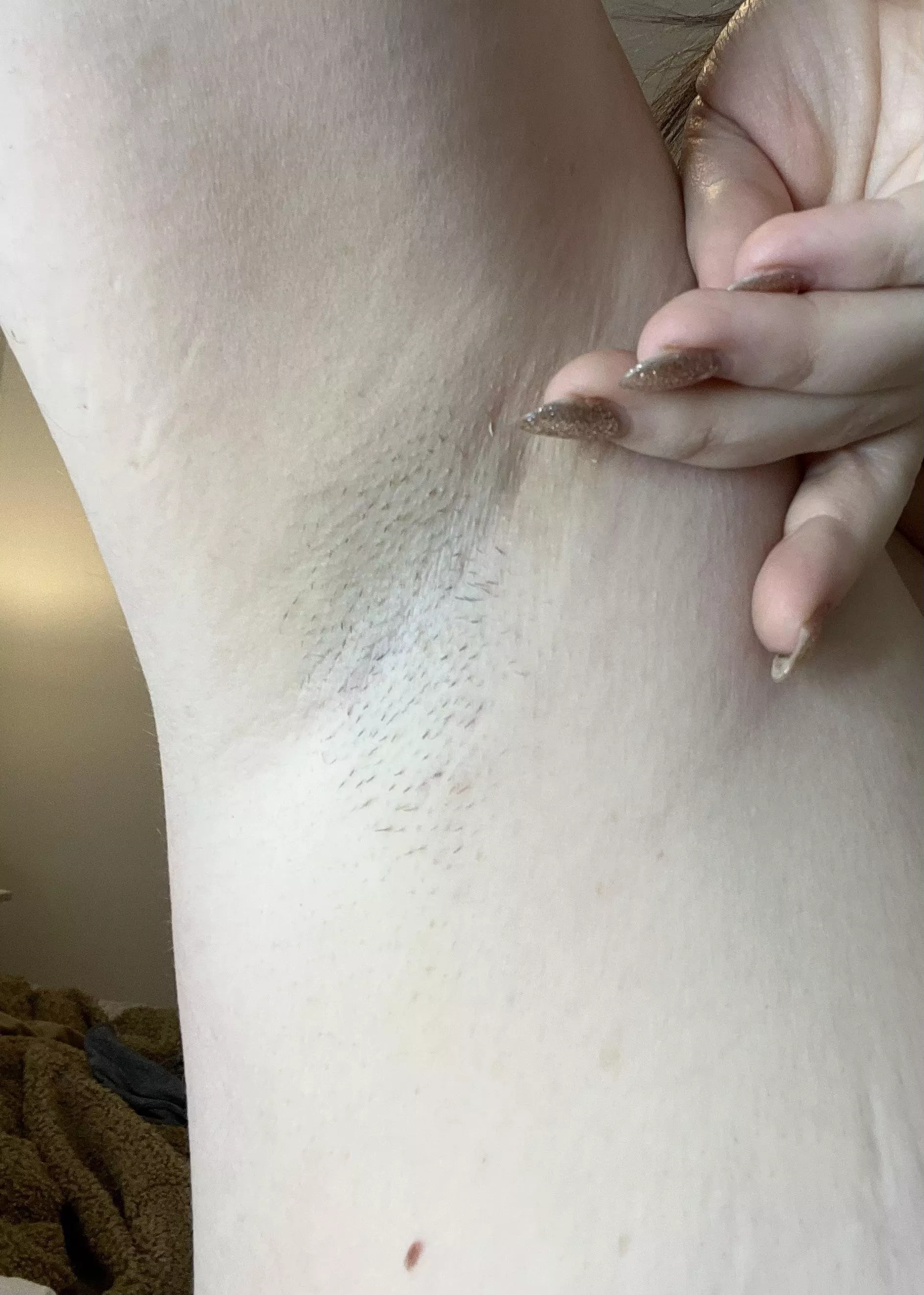 A little pre shower stubble.