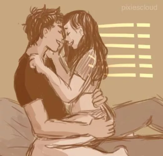 Another old drawing I made of my bf and I :)