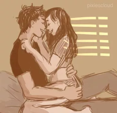 Another old drawing I made of my bf and I :)