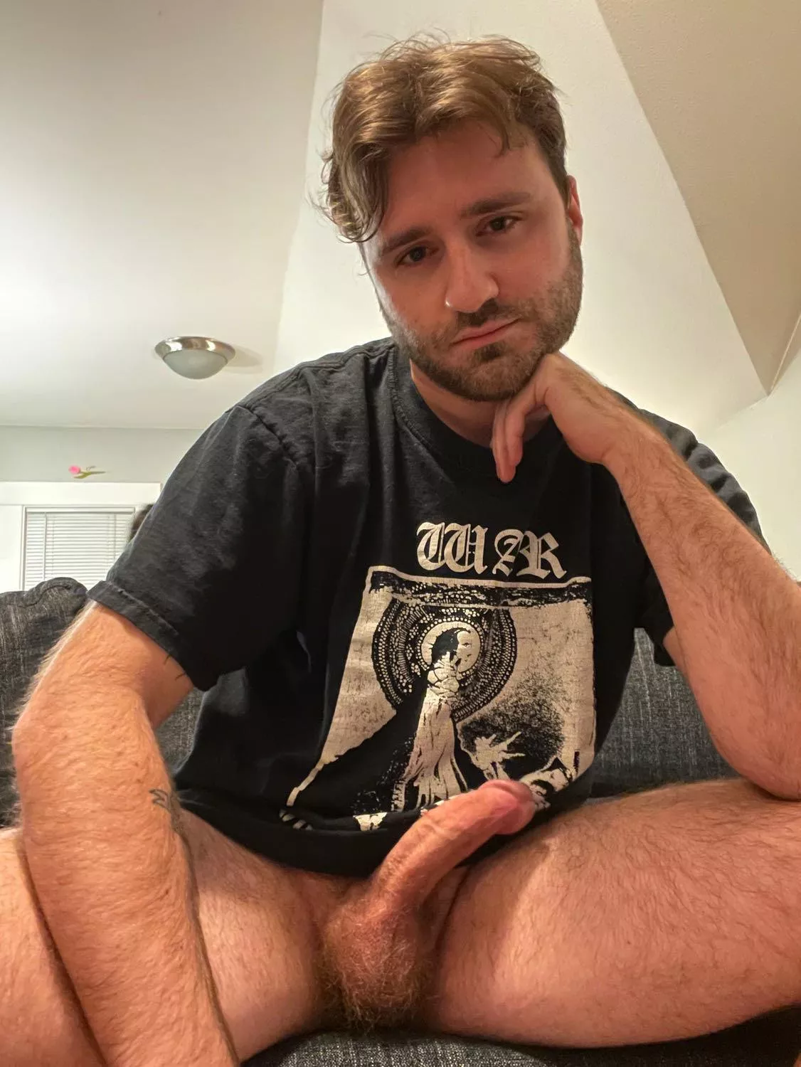 Couldn’t wait until I was finished getting undressed.