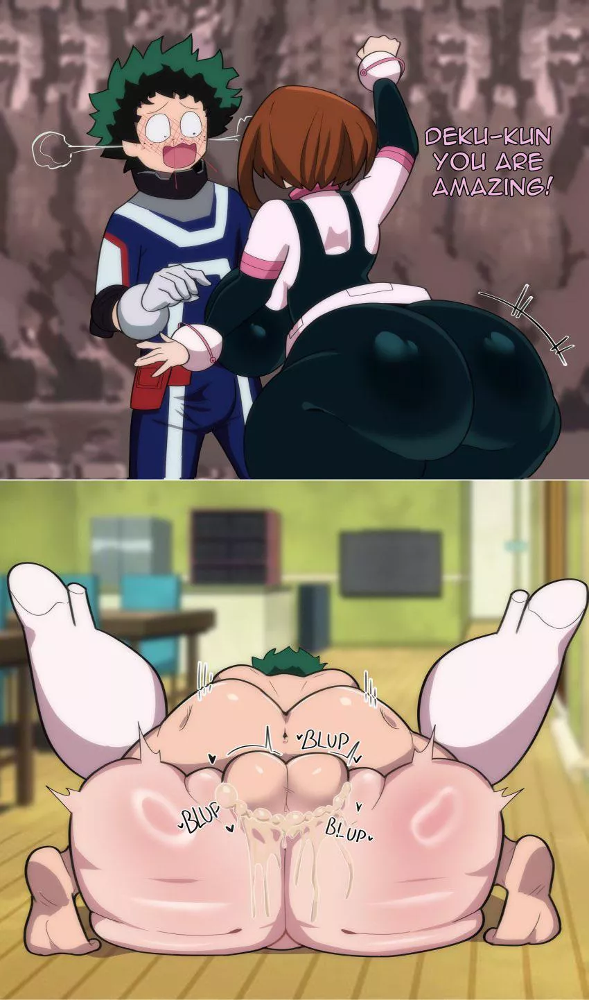 Deku and Uraraka after mission creampie (Nsf_wario)