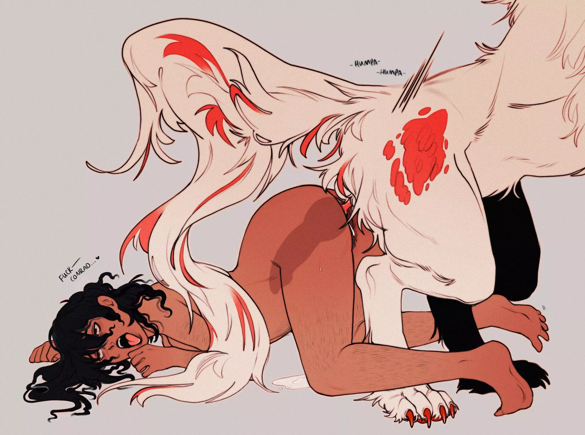 Fucked by a werehound (tittybat)