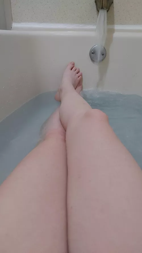 having a nice soak.