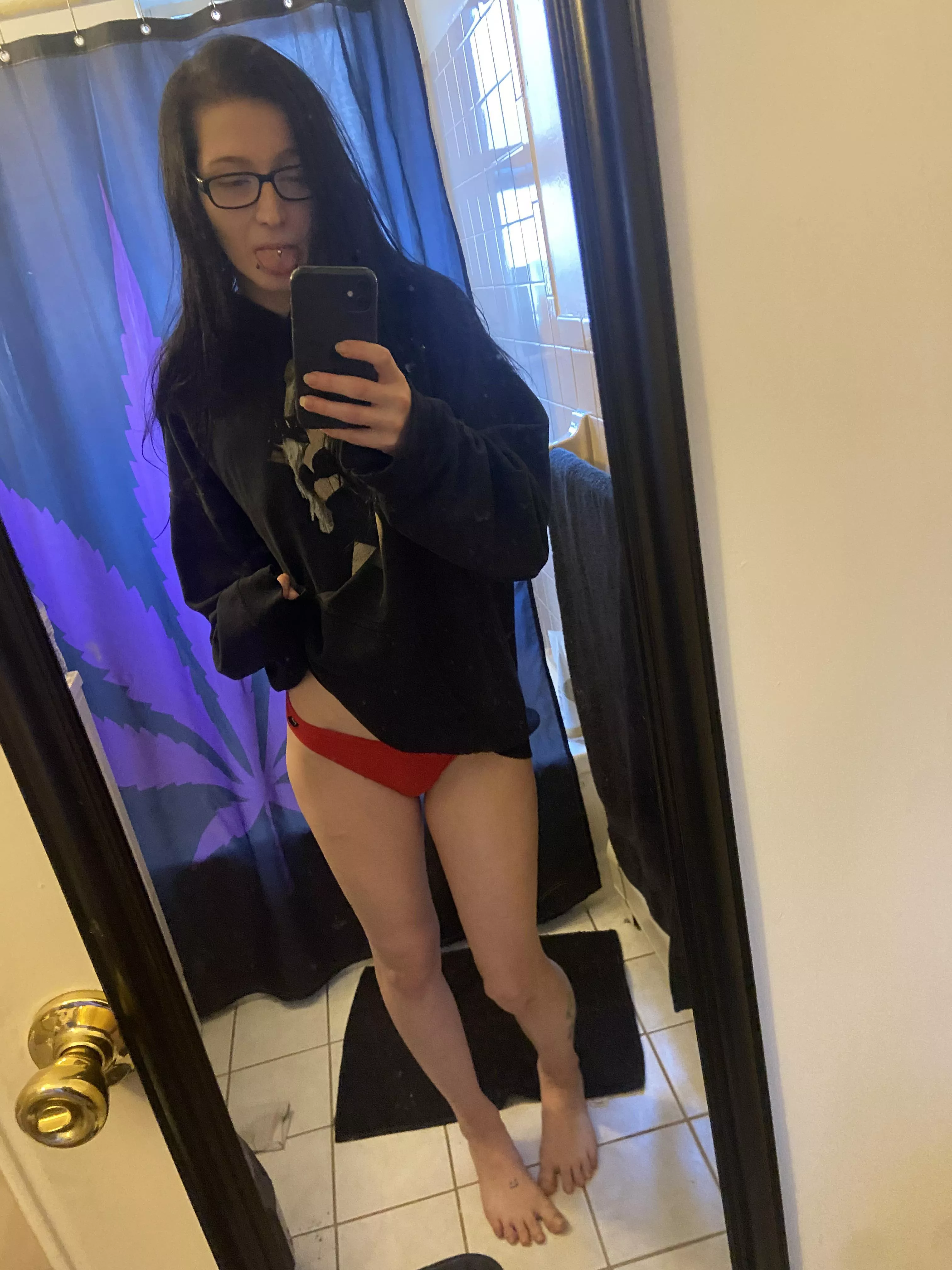 Hoodies and no pants are my favorite
