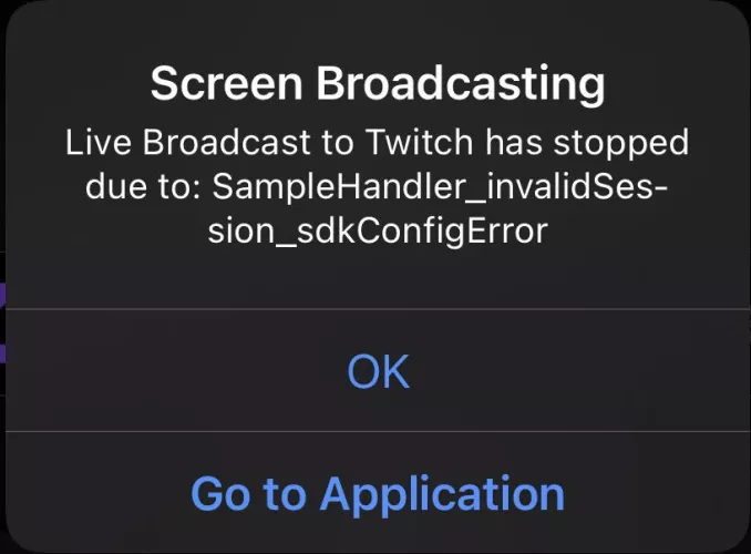 I get this after mobile streaming for 10 seconds and I can’t fix it