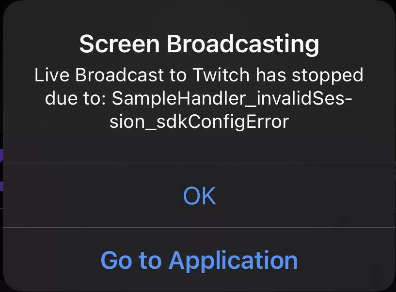I get this after mobile streaming for 10 seconds and I can’t fix it