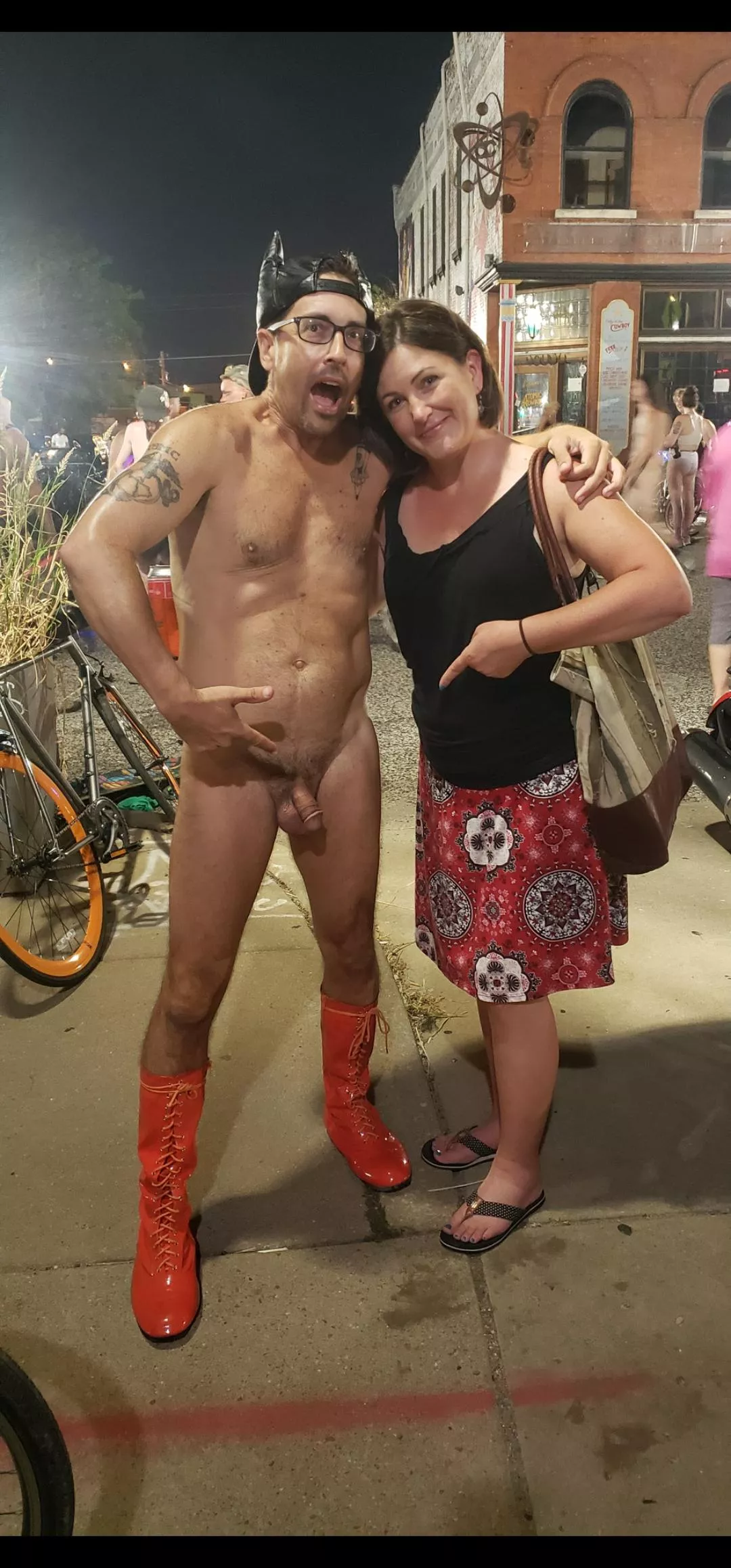 I love walking the streets naked with Kim.