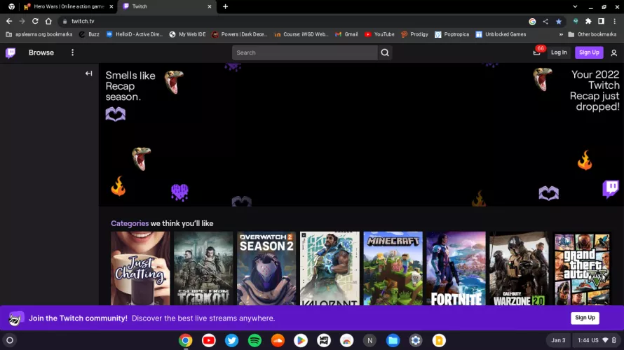 I think my Twitch page is broken