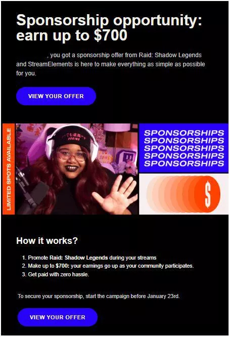 Maybe I'm Partnered and don't know it? This was in my email. LUL