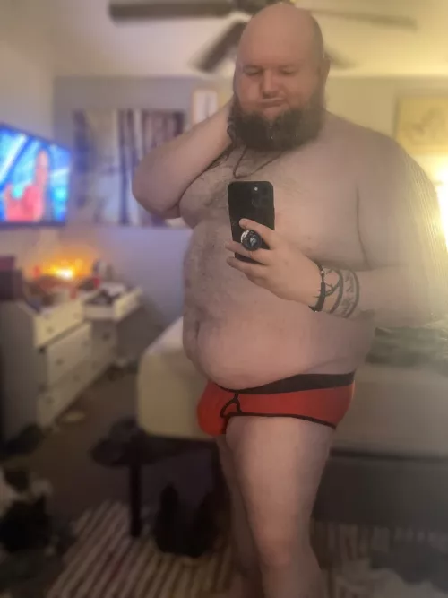 messy room, bald, ugly, but at least i’ve got a nice bulge