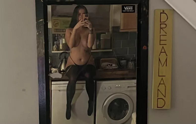 Patiently waiting for someone to sweep me off my feet, no sorry the kitchen counter 😋 I like to be spoilt… if you think you can, sub to my onlyfans 😈