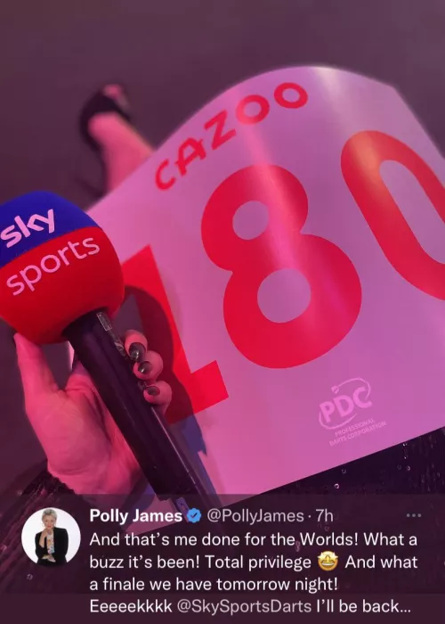 Polly James on Sky Sports Darts 🤤