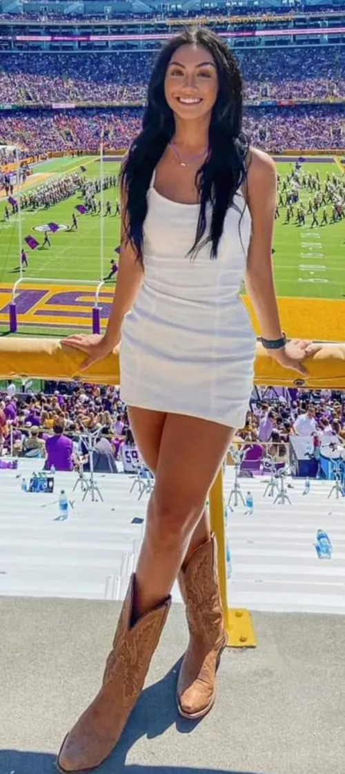 Real Gal in Short, Sexy Dress, and Boots