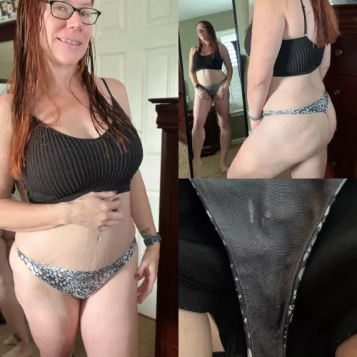 [selling][usa] super soft patterned thong. Already getting dirty this morning. All of my panties come with at least 24hr wear, POW pics, workouts (if wanted) and light solo play & vacuum sealed, shipped discretely with tracking. $30