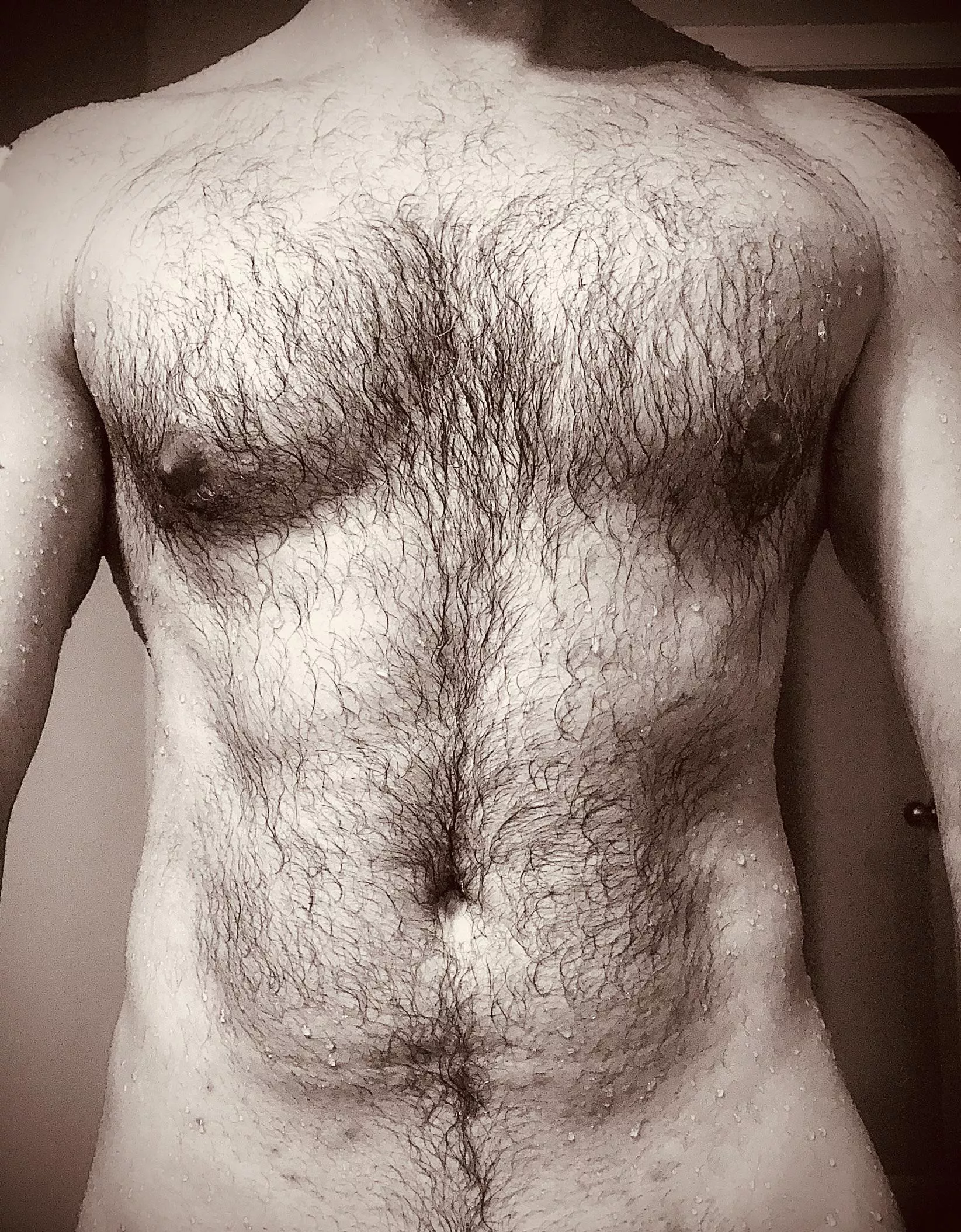 Some artistic touches but the same hairy chest