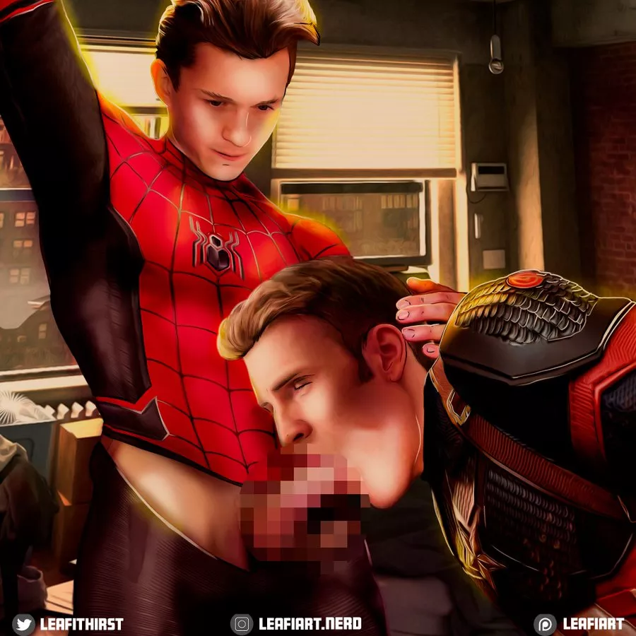 Spidey and Cap. Uncensored on Patreon!