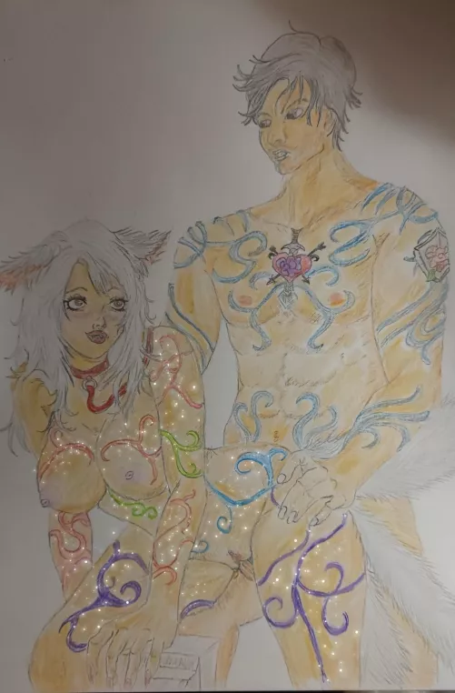 Taming her, art by me