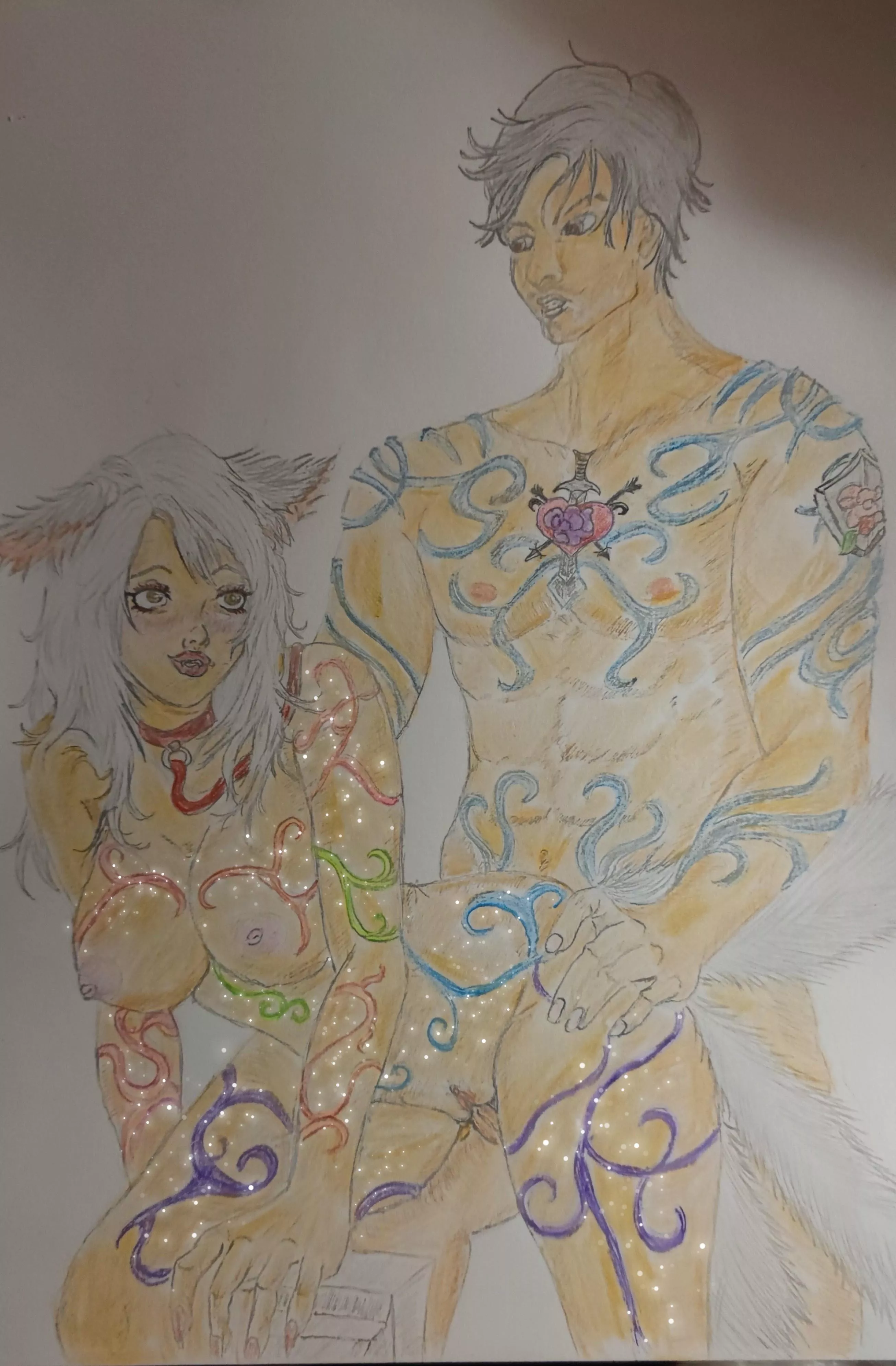 Taming her, art by me