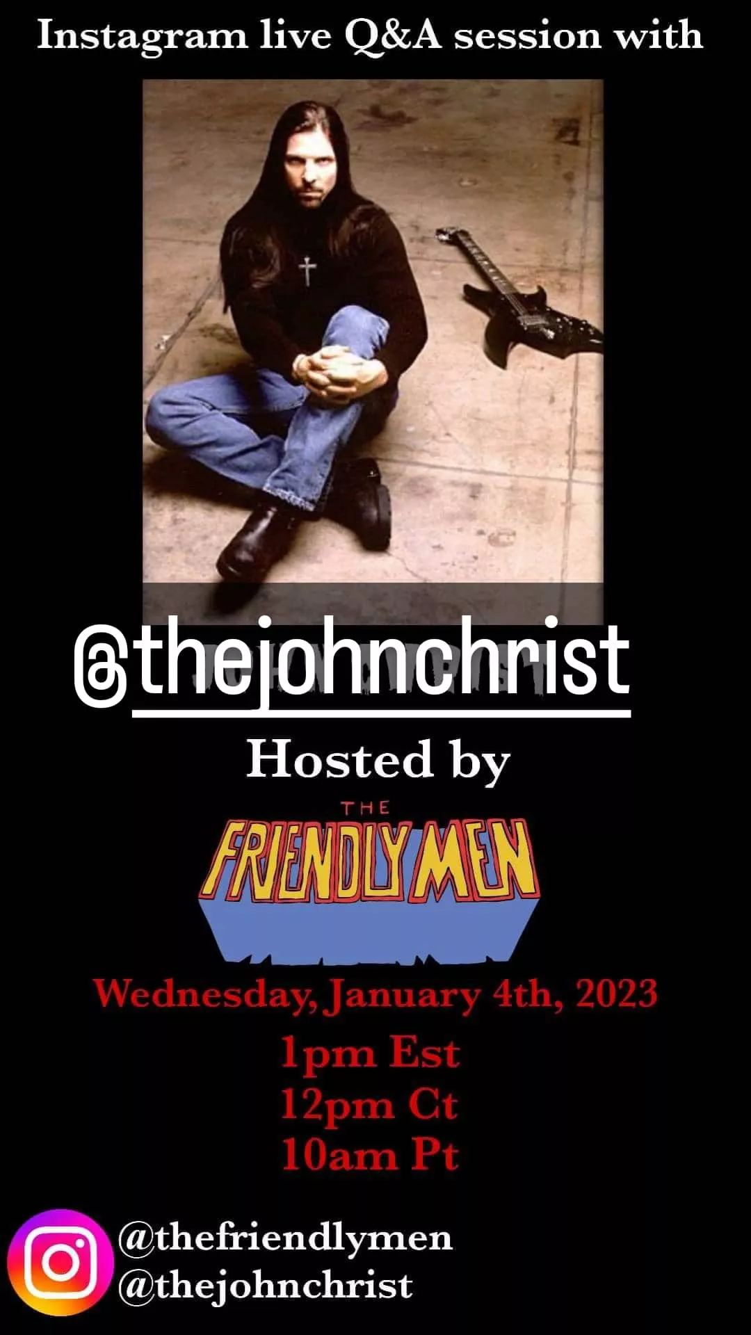 Tomorrow The Friendly Men are hosting this event!!!