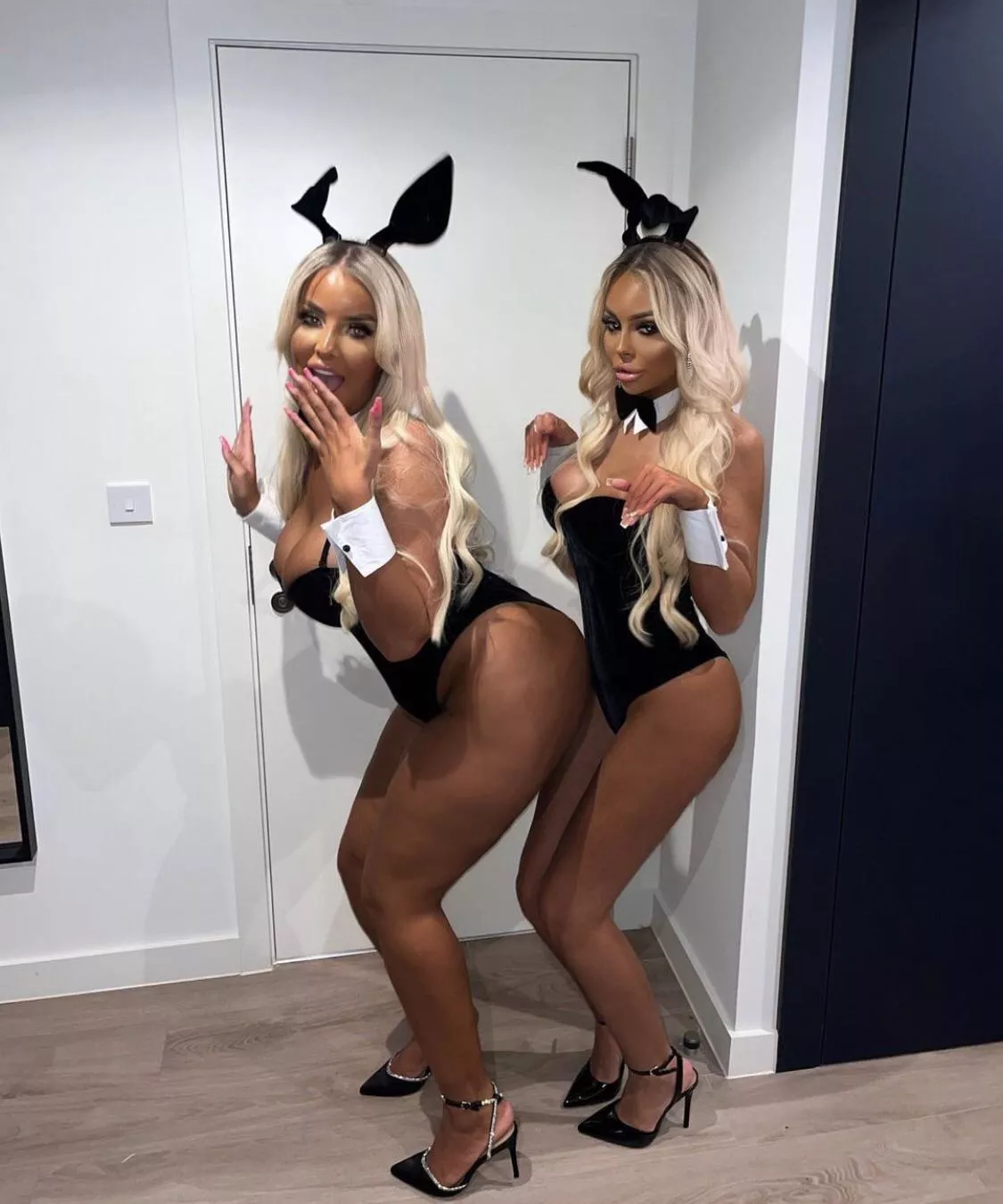 Two blonde bunny chavs