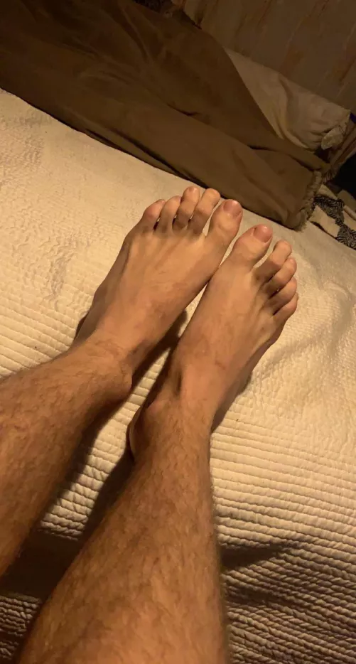 Which one of you pigs wants these 23 year old freshly washed toes? Form a line and have your tickets ready