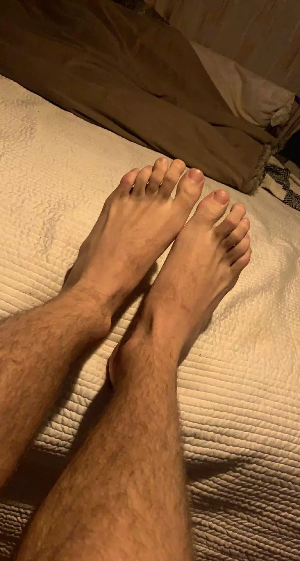Which one of you pigs wants these 23 year old freshly washed toes? Form a line and have your tickets ready