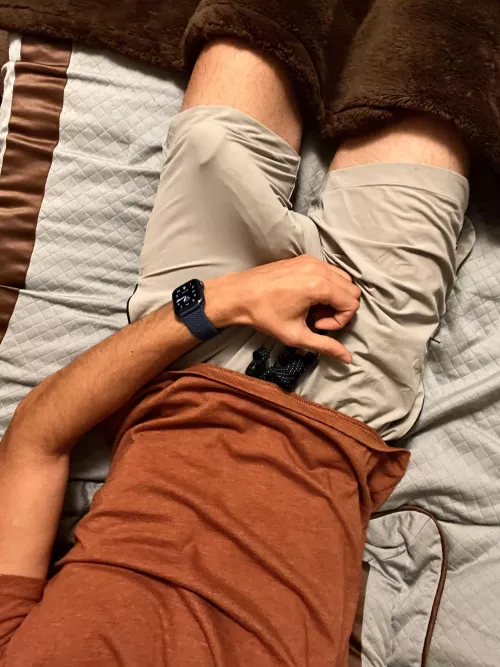 You see a large bump so you pull down the covers…