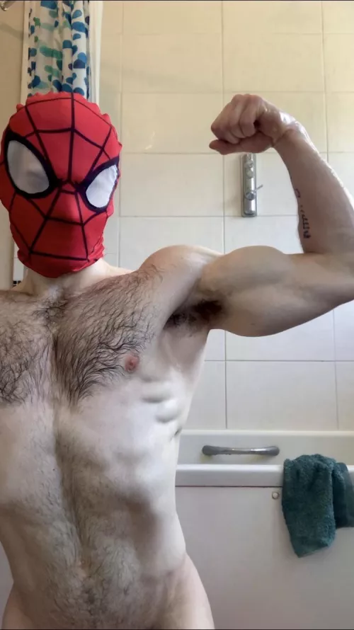 Another day, another shower, another soaking wet Spidey