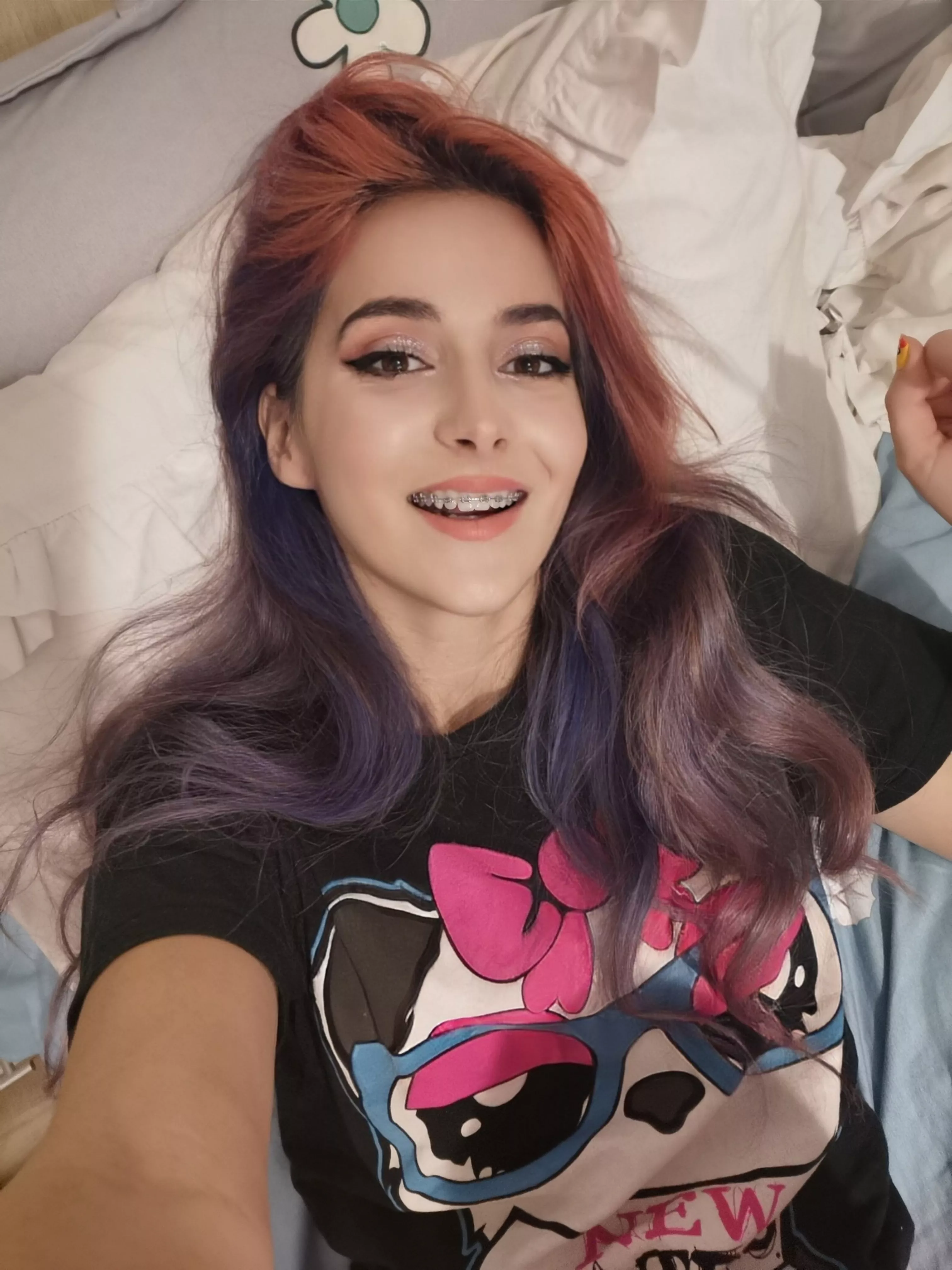 big smile so you can see my braces too.