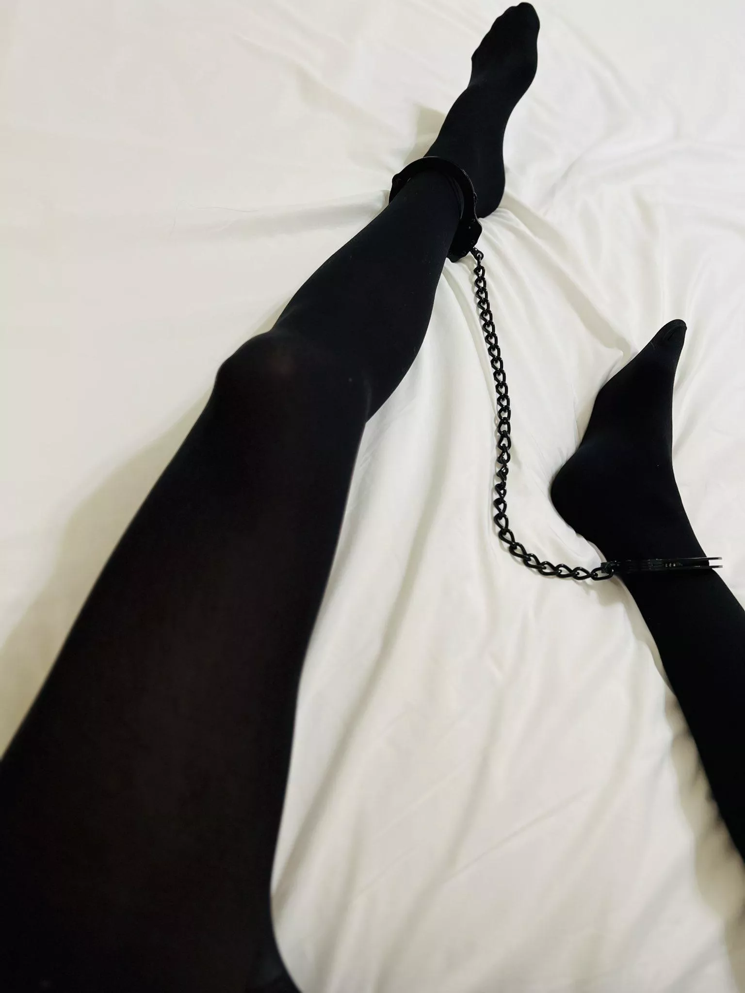 Black tights & black cuffs (: