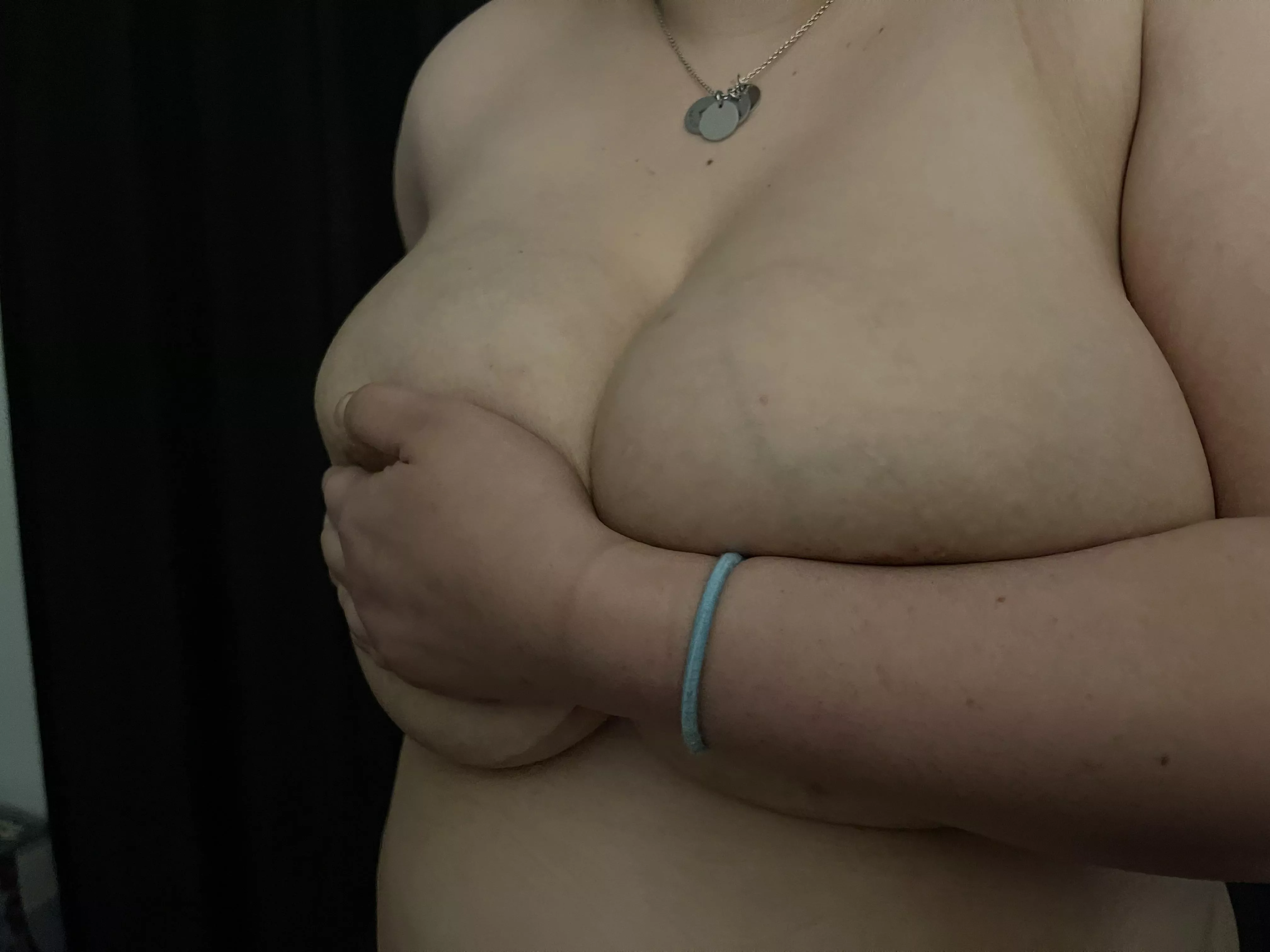 Bras hurt… see under my hand. Thinking of starting a petition to ban them. Anyone on board?