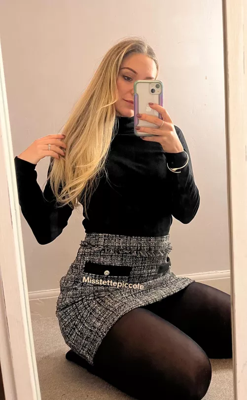 Couldn’t go back to work without my nylons on of course…